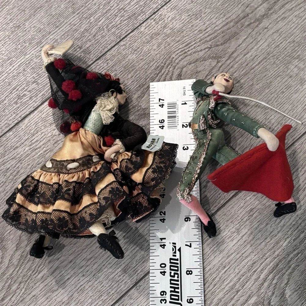 Vintage 1950s 1960s Klumpe‎ Roldan Doll Lot of 2 Woman Bull Fighting Matadors